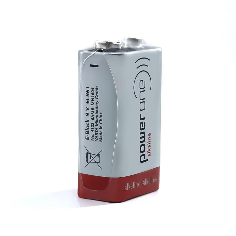 PULADU 2pcs Powerone for Measuring Instrument Alarm Microphone 9V Alkaline Battery E522 LA522