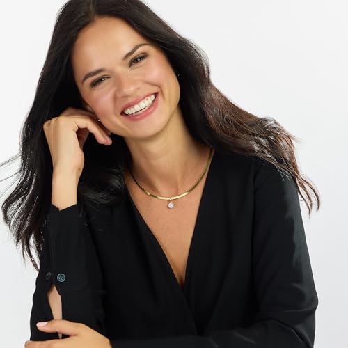 JTV 2.97 CT Cubic Zirconia Herringbone Necklace for Women - Sterling Silver - Elegant Diamond-Look Pendant - Wedding, Special Occasion, & Everyday Jewelry Gift with Gift Box - 18"2