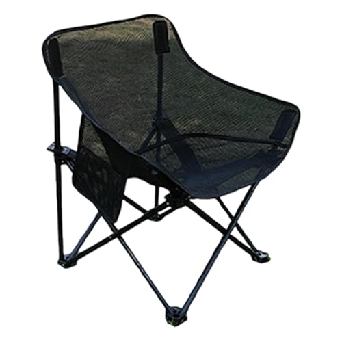 Sillas plegables de terraza, silla de camping portátil, silla de ocio plegable con bolsillos laterales – Silla plegable de malla para exteriores, sillas ligeras y cómodas, ergonómicas, incluye bolsa
