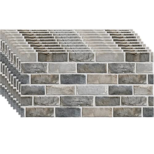 WENNEW Wallpanels 10pc 3D Autoadhesivo Papel Pintado de Pared Cover