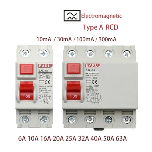 Disjoncteur différentiel 2P 10A 10MA Type A interrupteur de sécurité