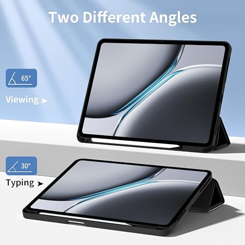 Image of TGK Trifold Cover for OnePlus Pad 2 12.1 inch Tablet Case with Pencil Holder (Black)