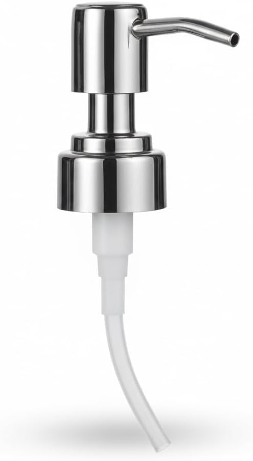 304 Rustproof Liquid Soap Dispenser Replacement Pump | Durable Reusable Nozzle for Bathroom & Kitchen | Pump Head for Hand Wash, Lotion & Sanitizer Bottles (Pack of 1, 24 MM) - Kitstorack Pull Out