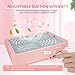 SAVILAND Nail Dust Collector with Lamp – Powerful Nail Vacuum Fan 40W Dust Collector Extractor Electric Dust Suction Machine with Reusable Filter for Acrylic Gel Nails Polishing, Low Noise, Pink