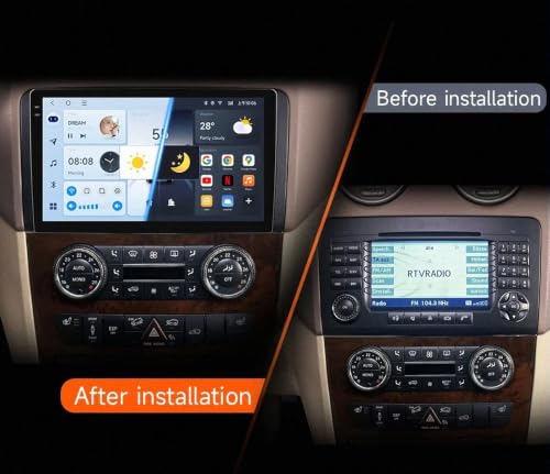 Car Radio dla Mercedes-Benz M-Class W164 Android 15 9 Inch Touch Screen Player Mirror Link Swc Cooling Fan For, 4 Core 4G+64G