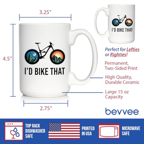 Taza de Cerámica Blanca 15oz para Ciclismo miniatura 4