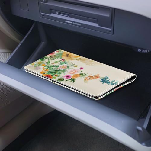 Organizador de auto cuero floral miniatura 7