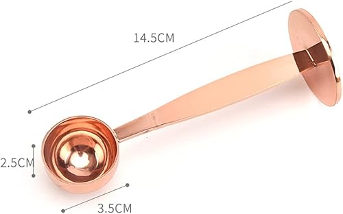 Miniatura 2 de Cucharas de café, 1 pieza de 0.5 fl oz (1 TPSP) de oro rosa 304 de acero inoxidable cuchara medidora de café expreso 1 cucharada cuchara medida con