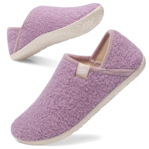 Image of Spesoul Fuzzy House Slippers for Women Men Indoor Closed Back Lightweight Cozy Faux Furry Lining Barefoot House Shoes Slipper Socks for Bedroom Home Office Yoga Outdoor Walking Shoes