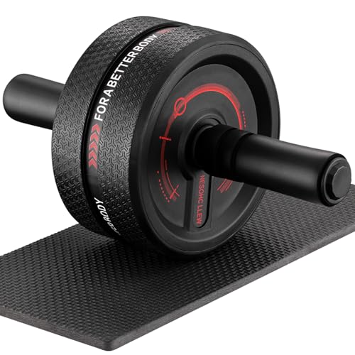Image of Ab Roller Wheel. Abdominal Training Roller for Men /Women, Abdominal Wheels Widened to 3.4 inch, Rubber Tread of The Abdominal Wheel Upgraded, Max Weight 490 lbs
