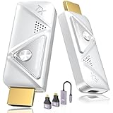 Wireless HDMI Transmitter and Receiver 382FT/100M Plug and Play Portable 2.4G/5G with 3 Adapter, Wireless HDMI Extender Kit for Streaming Video and Audio to Monitor from Laptop/PC/TV Box/Projector