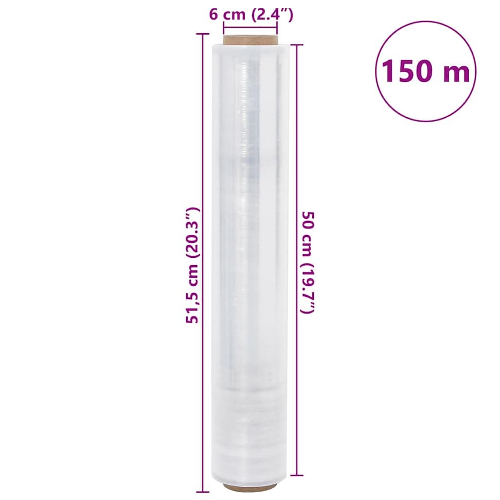 Film Estensibile 6 pz Trasparente 30 μm 50 cm x 150 m,Pellicole Estensibili per Imballaggio,Film Estensibile-4104855