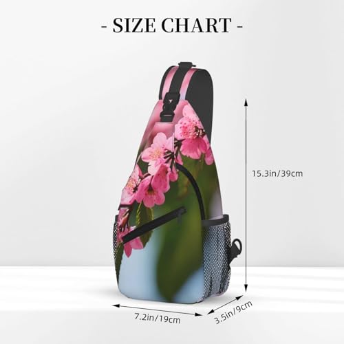 Pink Cherry Blossoms 1 Stylish Men'S Messenger Bag - Durable Polyester, Huge Capacity & Adjustable Strap3