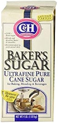C&H Professional BAKER'S SUGAR Ultrafine 4lb - PACK OF 3