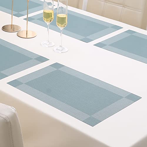 Image of HOKIPO Polyvinyl Chloride Pvc Washable 6 Pieces Dining Table Mats, 45X30 Cm (Ar3042)