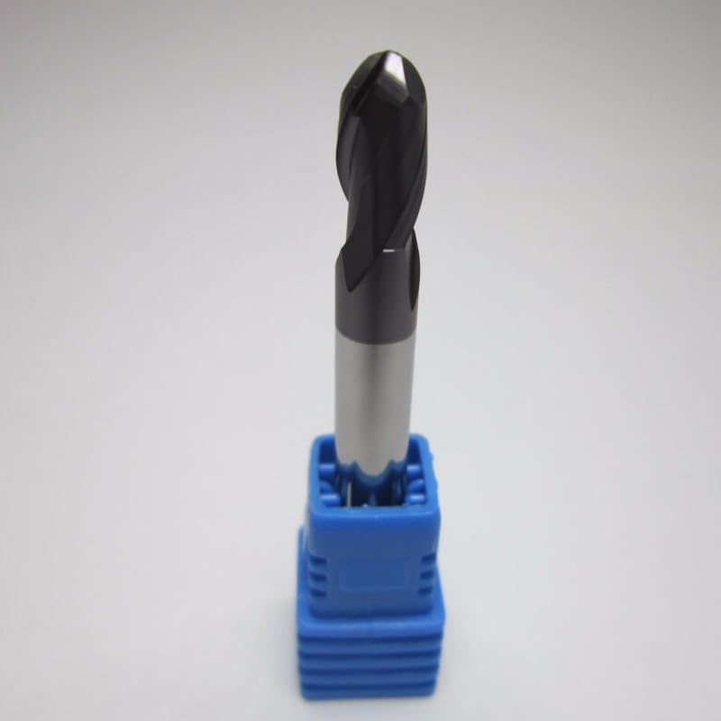 HRC45 Fraise à bout sphérique en carbure de tungstène de 6 mm de diamètre 2 cannelures pour travail des métaux CNC