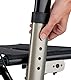 Bischoff & Bischoff Capero Rollator, faltbar – Leichtgewicht-Rollator für drinnen und draußen, Gehwagen mit Rücken-Gurt, Stockhalter und abnehmbarer Netz-Tasche, Platin