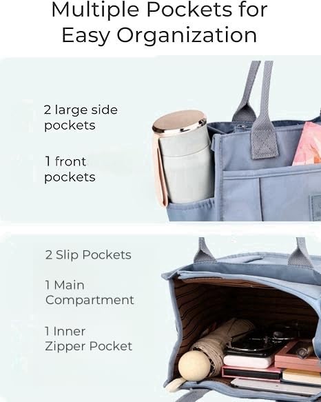 Bolso Tote Pequeño con Cierre para Mujer miniatura 6