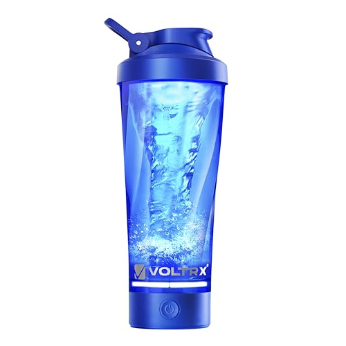 Image of VOLTRX Premium Electric Protein Shaker Bottle, Made with Tritan - BPA Free - 24 oz Vortex Portable Mixer Cup /USB Rechargeable Shaker Cups for Protein Shakes (Blue)