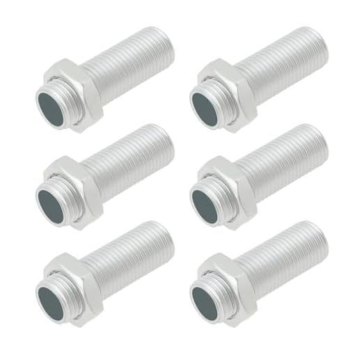 SG Store 6 Varillas de Extensión Roscadas con 12 Tuercas M10x1 de 30 mm de Longitud para Lámparas Candelabros Candelabros Y Otras Lámparas Adaptador de Tubo de Inserción Roscado Plateado