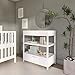 Dream On Me Ivy Baby Changing Table – Compact Modern Changing Station with Spacious Drawer & 2 Open Shelves, New Zealand Pinewood, Easy-to-Clean Non-Toxic Finish, Space-Saving Nursery Storage – White