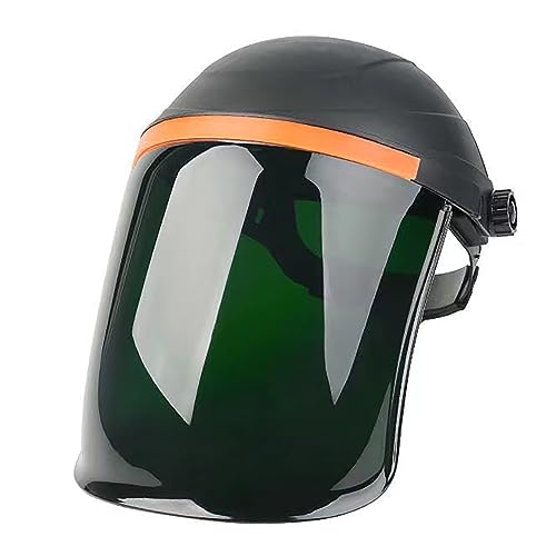 Image of Tyenaza Professional Welding Hood Helmet, Transparent Safety Face Shield with Heat Resistant Design(黑顶墨绿)