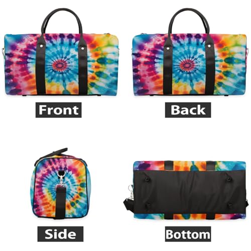 Tie-Dye Travel Duffel bag for Men Women Weekender Overnight Bag Gym Bag Carry On Luggage Bags for Yoga Workout Sports2