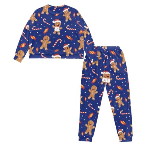 Image of Women's Pajamas Set Soft 2 Piece Loungewear Long Sleeve Pj Set Matching Sleepwear with Pockets for Women Plus Size