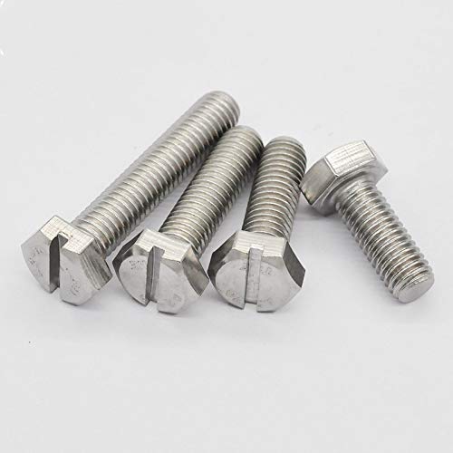 Generic 20pcs M5 Stainless Steel 304 Hexagon Screw slotte Head Slotted hex Head Screws Bolt 8-20mm Length - (Size: M5x20mm)