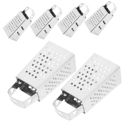 Set de 6 mini ralladores de acero inoxidable para cocina miniatura 1