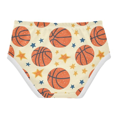 Wusikd Basketball Girls' Underwear Cotton Stars Girls Briefs Soft Toddler Underwear 2T2
