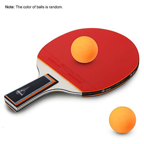 Raquete de Bola, Romacci Raquete de tênis de mesa 2 estrelas de pingue-pongue taco de tênis de mesa