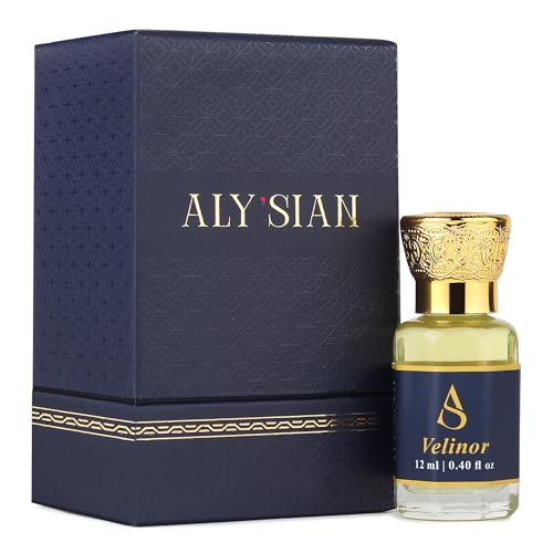 Image of ALY'SIAN Luxury Attar for Men & Women 12 ML Velinor Premium Non Alcoholic Roll On Perfume Oil Arabic & French Blend Assorted Long Lasting Fragrance Collection Unisex Perfumes Gift Hamper (VELINOR 12 (ML))