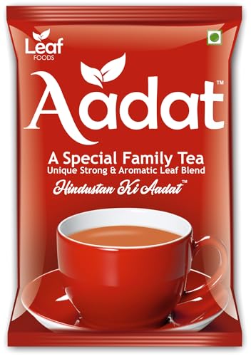 Image of Leaf Aadat Special Family Tea | 1Kg Pouch | Kadak Chai For Refreshing Daily Routine | Aromatic, Strong & Unique Blend of Black Teas For Family | Black Leaf Tea | Hindustan Ki Aadat