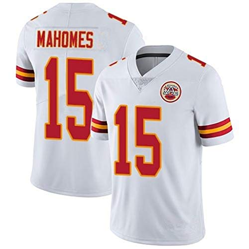 Ropa para niños JÓVENES Jefes Jefes # 15 Mahomes # 87# 10 Camiseta Deportiva de Manga Corta de fútbol Jersey,White-15,M