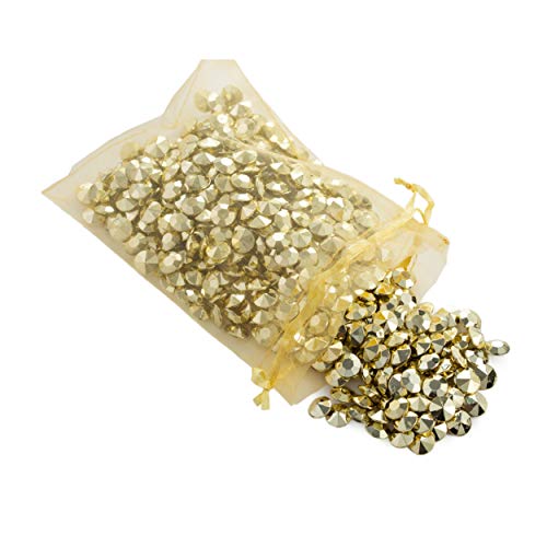 AiFanS Acrylic Gold Diamond Gems,Confetti for Table Ceterpieces or Vase Fillers (Golden,12mm,500 Piece)