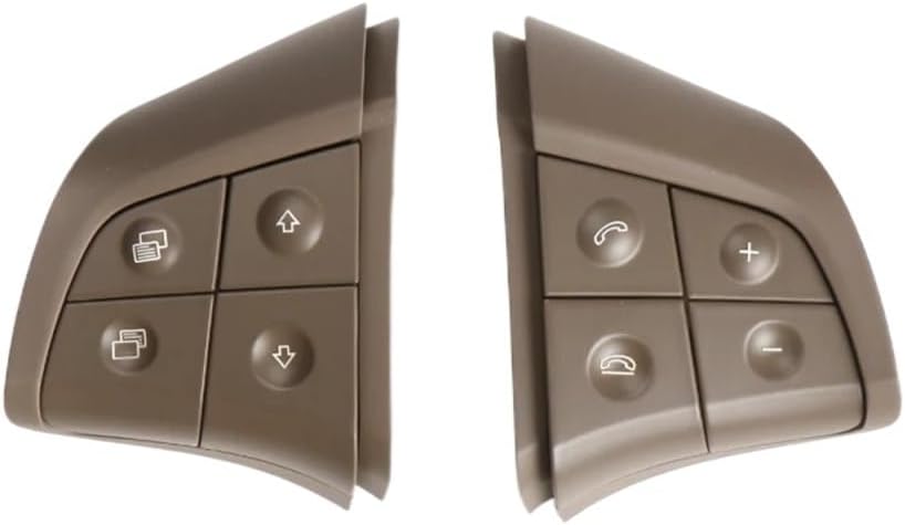 Car Multi-Function Steering Wheel Switch Button Kit Control Key Compatible with Mercedes Benz W164 W245 W251 ML GL 300 350 400 450 2006-2009(Model A Gray)