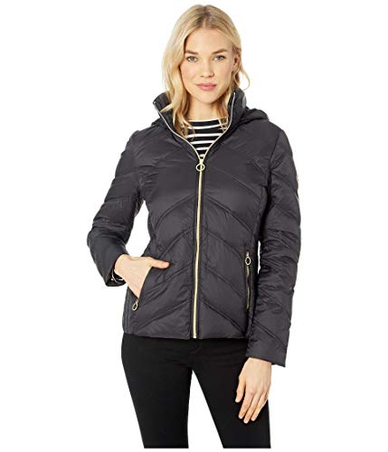 Michael Michael Kors Zip Front Short Packable M823478GKA Black MD