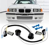92-99 E36 3-Series Euro Headlight Wire Adapter for US Spec Low/High Beam – Head Light Wire Connector Plug (2 Piece) - Compatible with 1992-1999 BMW 3 Series E36 Coupe, Sedan and Convertible All Models