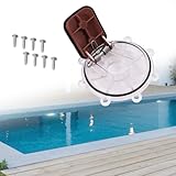 Yhenlovtt 7056 Pool Flapper mit Deckel O-Ring für Federrückschlagventile Modelle 7235 7305 7511 7512 – inklusive Edelstahl-Federstiftabdeckung plus 8 Ersatzschrauben (Schwarz/Grau)