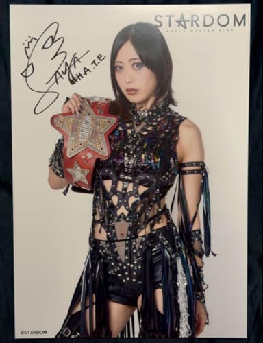 女子プロレス スターダム 直筆サイン入りポートレート 上谷沙弥 ワールドのサムネイル