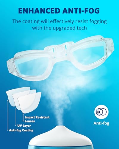 Image of Aegend Swim Goggles, Swimming Goggles No Leaking Full Protection Adult Men Women Youth