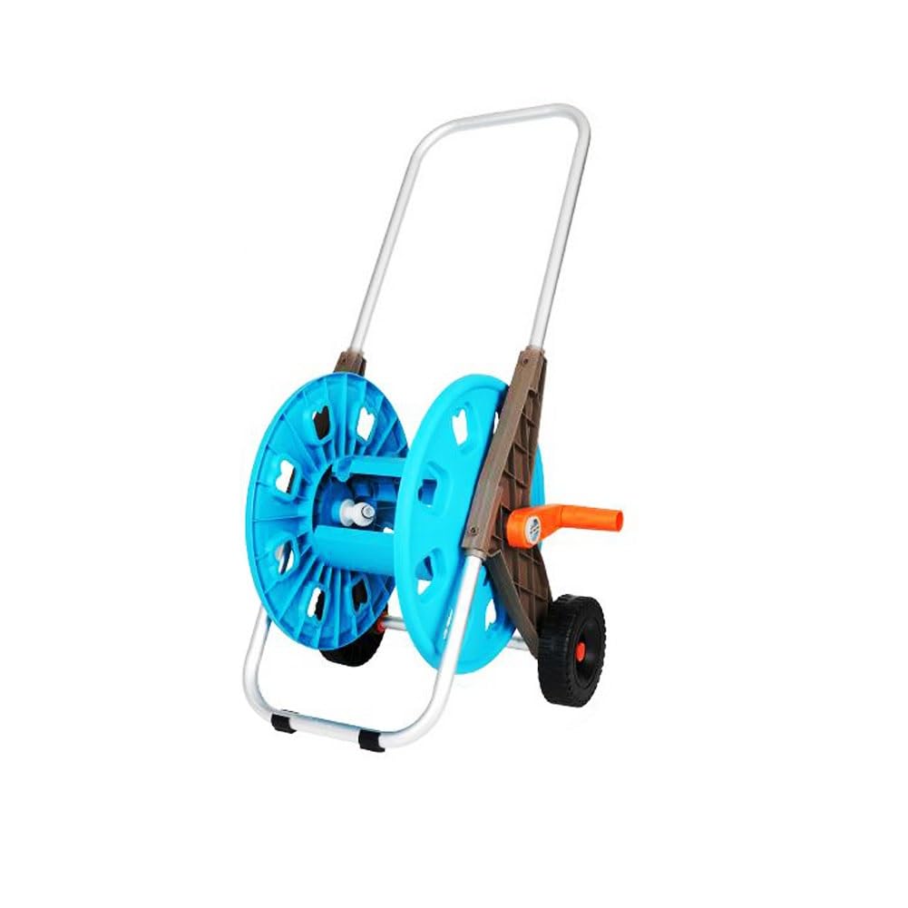 Manguera de riego, boquilla de manguera, lavado de autos a alta presión, agua para jardín, hogar, patio, almacenamiento, portaequipajes, carros para manguera de jardín, se suministra ensamblado con