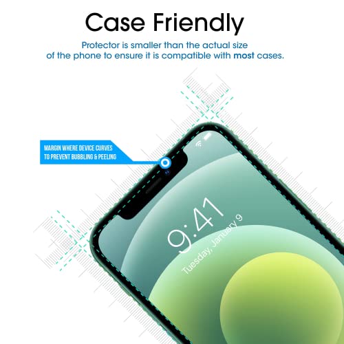 Image of amFiIm OneTouch for iPhone 12 Mini Screen Protector 5.4 inch Tempered Glass | Auto-Alignment, 30s Install, Bubble Free, 9H Hardness, Scratch & Drop Protection, HD Clear, Case Friendly, 2 Pack (12M-5.4'')