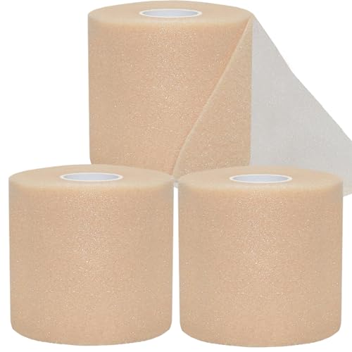 Pre Wrap Tape Athletic,3 Rolls X 22 Yards Black Prewrap,Headbands for Hair,Foam Underwrap Sports Wrap