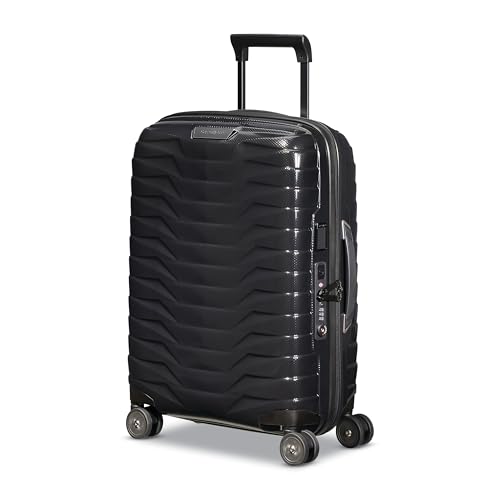 Image of Samsonite Proxis Global Carry-On Hardside Luggage with Dual Spinner Wheels, Airline Approved - Innovative Roxkin Lightweight Shell With Ultimate Durability- TSA Lock, Telescopic Handle - Black