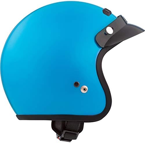 Motorcycle Helmet CKX Open Face VG-300 Solid Kids Youth Glossy Blue Large/XLarge Large