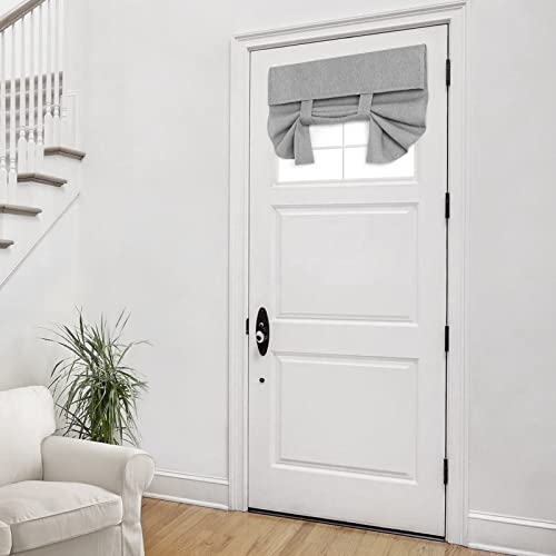 HOMEIDEAS Blackout Door Curtains for French Door 26x20 Inch Light Grey by HOMEIDEAS - Image 7