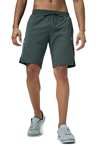 Image of TECHNOSPORT Mens Regular Fit Solid Shorts for Gym, Workout & Sports with Anti Microbial, Techno Dry