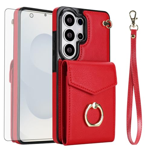 Coque Samsung S26 Ultra 5G SM-S948U protège-écran verre trempé et étui porte-carte homme